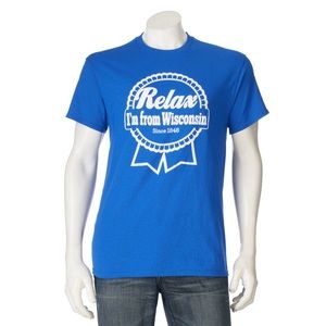 Relax I’m from Wisconsin men’s tee small